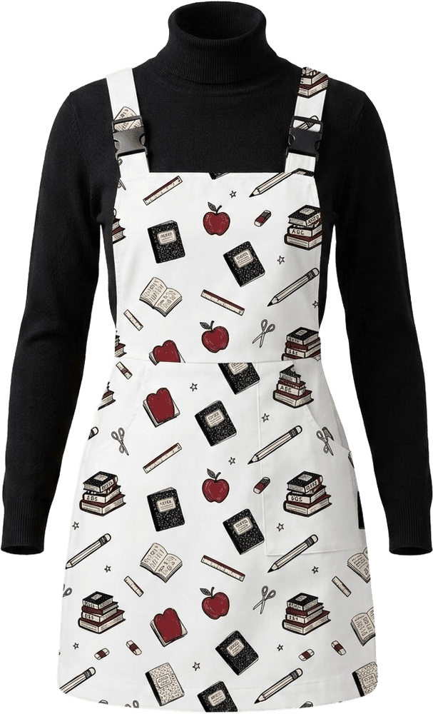 Chalk Dust & Corduroy — a school-print pinafore