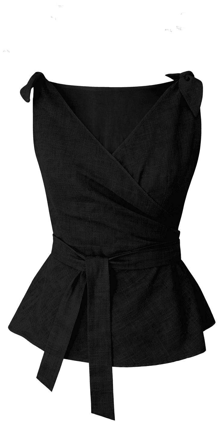 Black Wrap Top