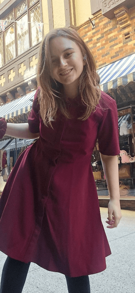 Thicker fabric, buttons added