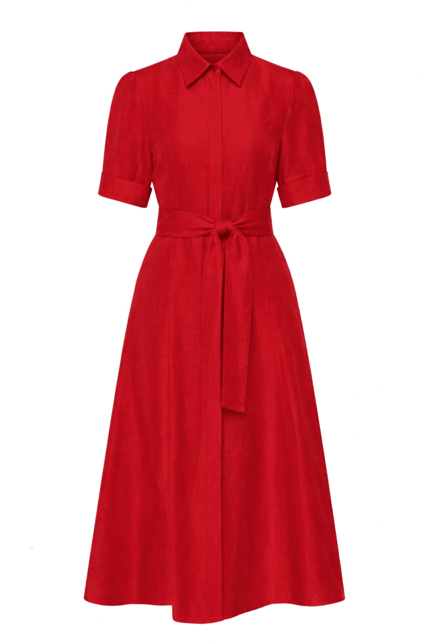 Red Linen Dress