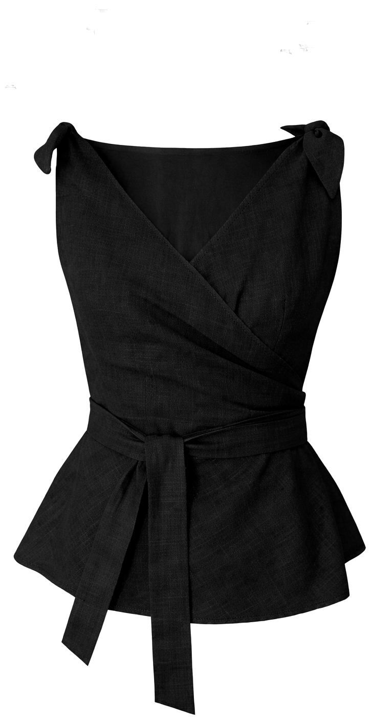 Black Wrap Top