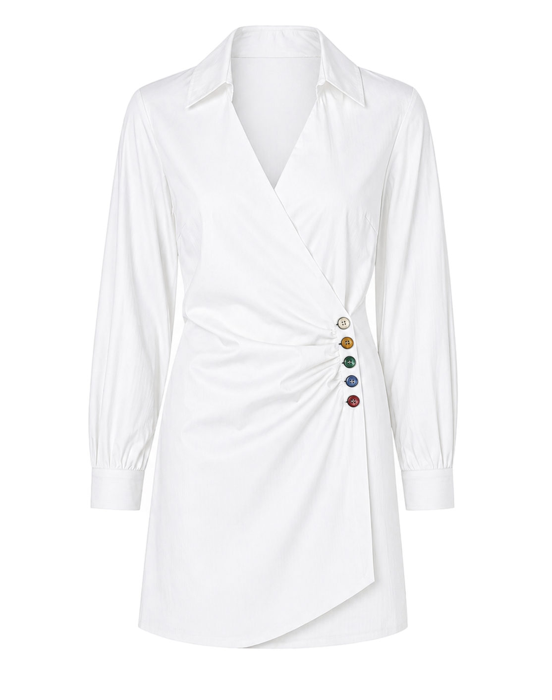 The White Wrap Shirt Dress